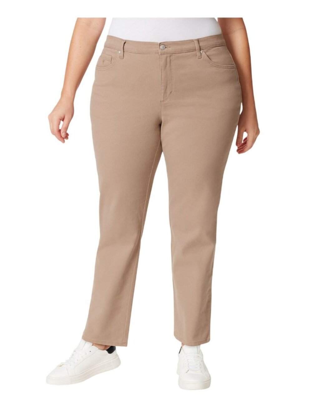 NWT Gloria Vanderbilt Amanda Original Fit Tapered Jeans 30079861 Brown 24W